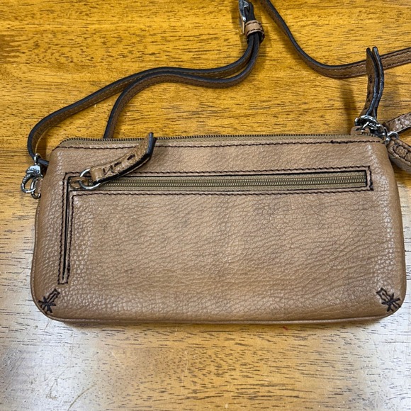 Brighton Brown Tri-Fold Wallet Crossbody Bag with Strap Y2K Small Classic - Picture 3 of 16